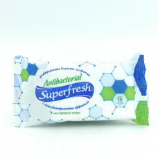 Влажные салфетки Superfresh антибактериальные, 15шт.