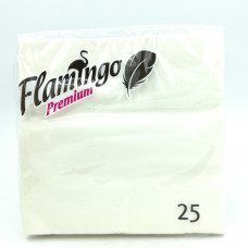 Бумажные салфетки Flamingo Premium белые, 25шт.