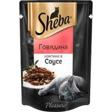 Корм для кошек Sheba Говядина Ломтики в соусе, 85 гр