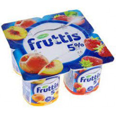 Йогурт Campina Fruttis персик клубника 5%, 125г