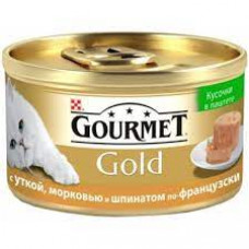 Корм для кошек Gourmet Gold Утка-Морковь-Шпинат, 85 гр