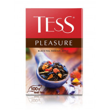 Чай Tess Pleasure черный с шиповником и яблоком, 100 гр