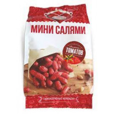 Колбаски Мини Салями со вкусом вяленых томатов с/к п/сух 100гр