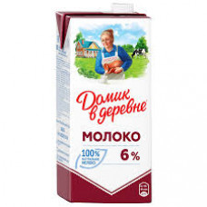 Молоко Домик в деревне 6% 1л т/п