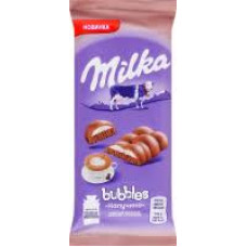 Шоколад пористый Milka bubbles Капучино, 97 гр