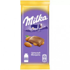 Шоколад Milka Цельный миндаль, 85 гр