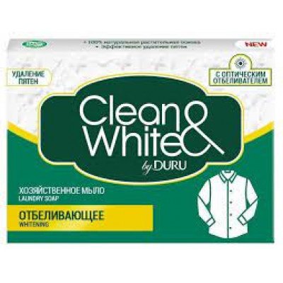 Мыло хозяйственное Duru Clean White отбеливающее, 2 шт*120 гр