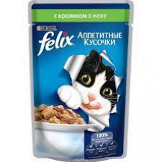 Корм для кошек Felix Кролик в желе, 85 гр