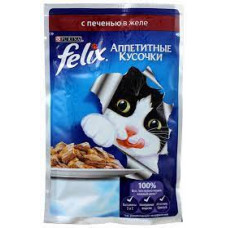 Корм для кошек Felix Печень в желе, 85 гр