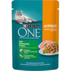 Корм для кошек Purina One Курица-Морковь,75 гр