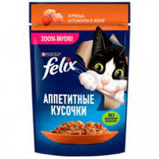 Корм для кошек Felix Курица в томатном соусе, 75 гр