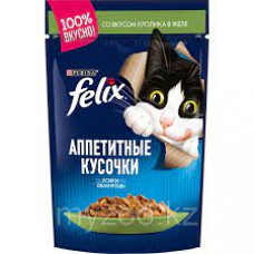 Корм для кошек Felix Sensation желе Кролик, 75 гр
